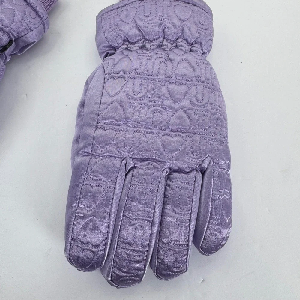 Athletech Thinsulate Gloves Girls XL Purple‎ Quilted Heart Insulated Winter Ski